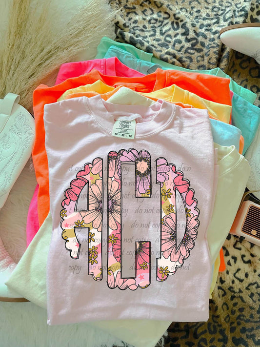 Blooms Monogram ~ 25SAG ~ DTF Transfer