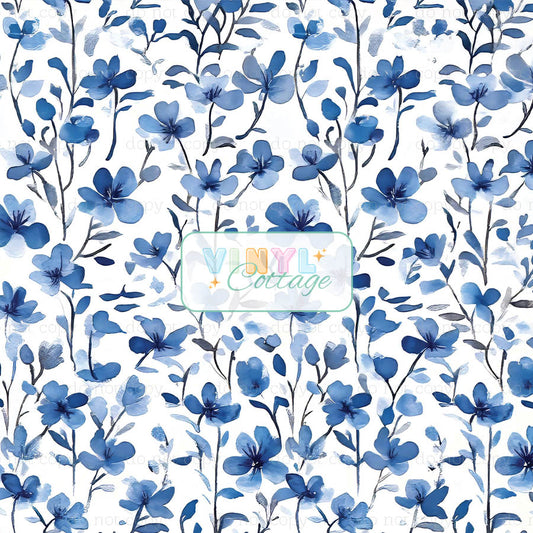 Blue Florals ~ 1514