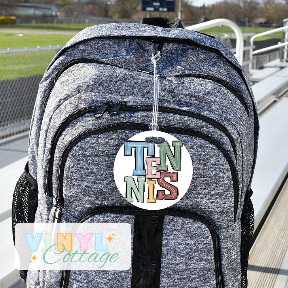 Boho Tennis Bag Tag