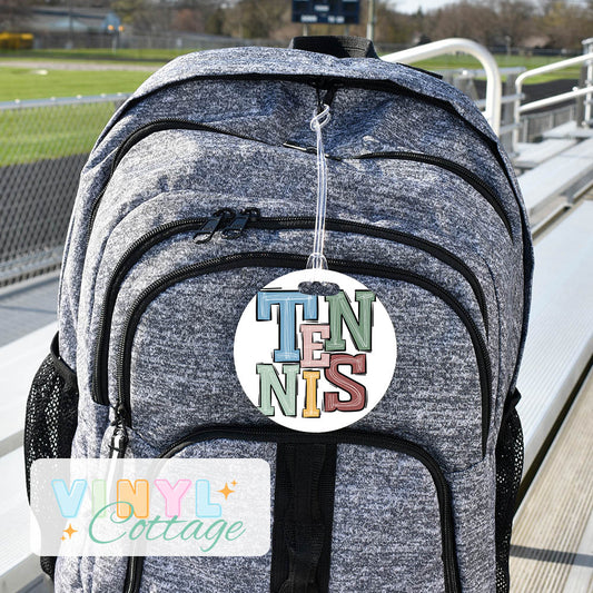 Boho Tennis Bag Tag