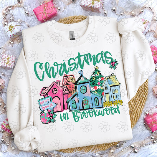 Christmas In Brookwood ~ SAG25 ~ DTF Transfer