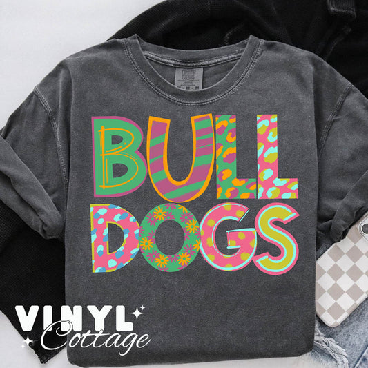 Bulldogs ~ Playful Patterns ~  DTF Transfer