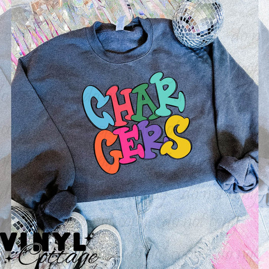 Chargers ~ Jumping Jacks ~ DTF Transfer