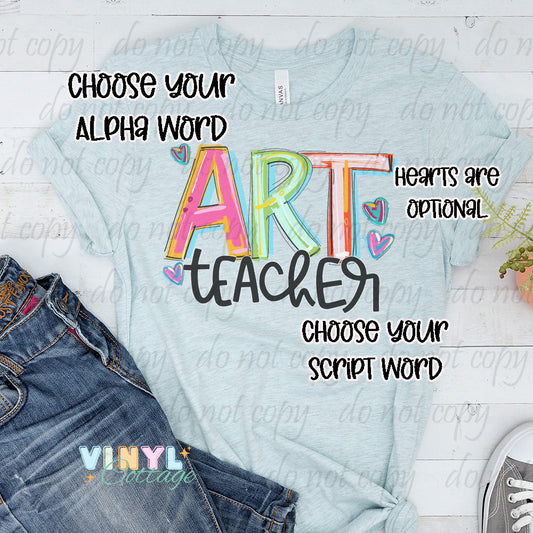 Custom Cheery Alpha Word ~ HTV Transfer