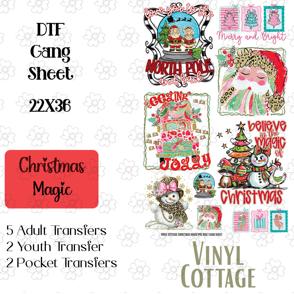 Christmas Magic ~ Pre-Built Gang Sheet ~ THRIFTY THURSDAY