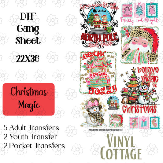 Christmas Magic ~ Pre-Built Gang Sheet ~ THRIFTY THURSDAY