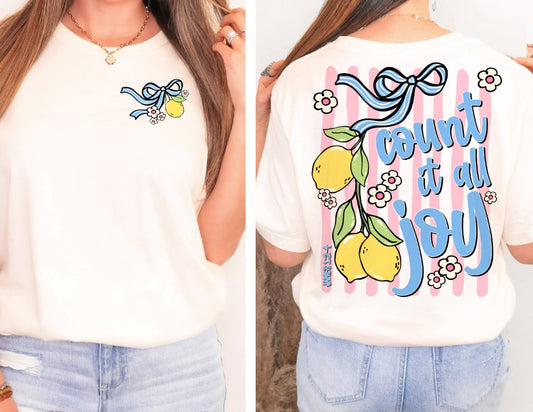Count it all Joy with Pocket Design ~ SAG26 ~ DTF Transfer