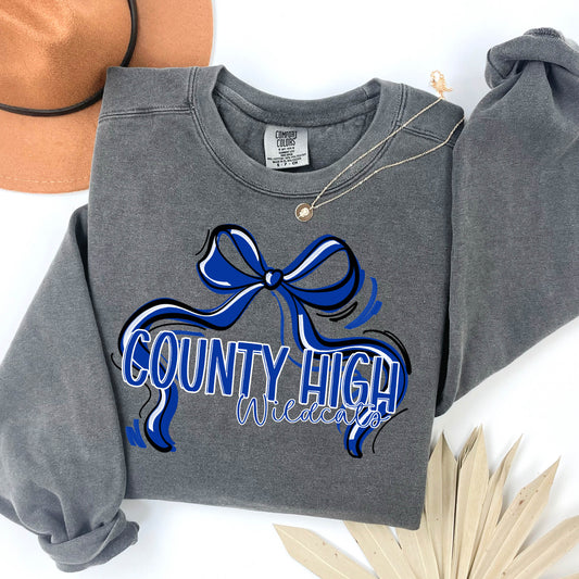 County High Wildcats ~ Ribbon Mascots ~ 25SAG ~ DTF Transfer
