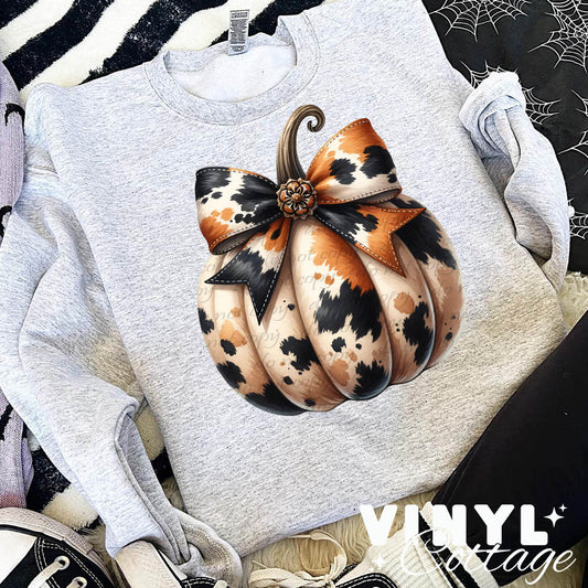 Cowhide Coquette Pumpkin ~ DTF Transfer