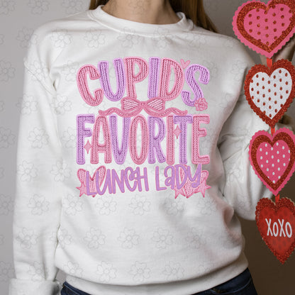 Cupids Favorite Lunch Lady ~ SAG26 ~ DTF Transfer