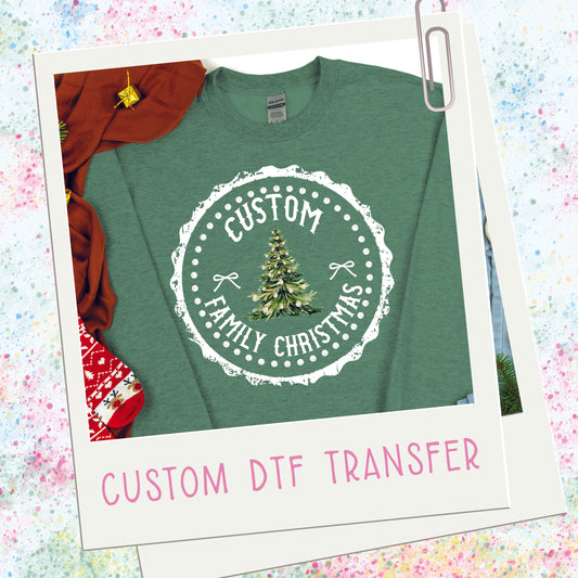 Custom Family Christmas Stamp ~ SAG25 ~ DTF Transfer