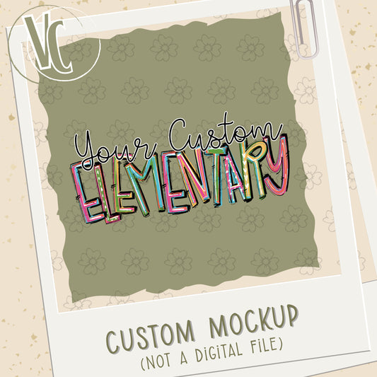 Design Fee/Mockup ~ Custom Elementary Pixie Font ~ 26SAG