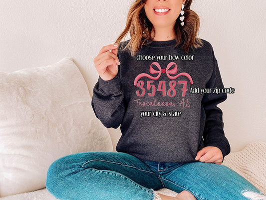 Custom Bow Zip Codes ~ 25SAG_BZC ~ DTF Transfer