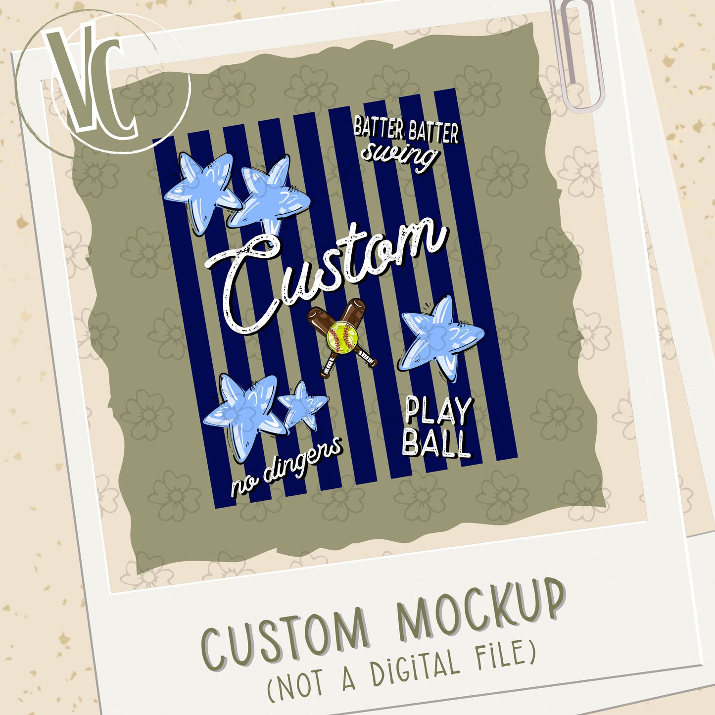 Design Fee/Mockup ~ Stars and Stripes Baseball/Softball ~ SAG26
