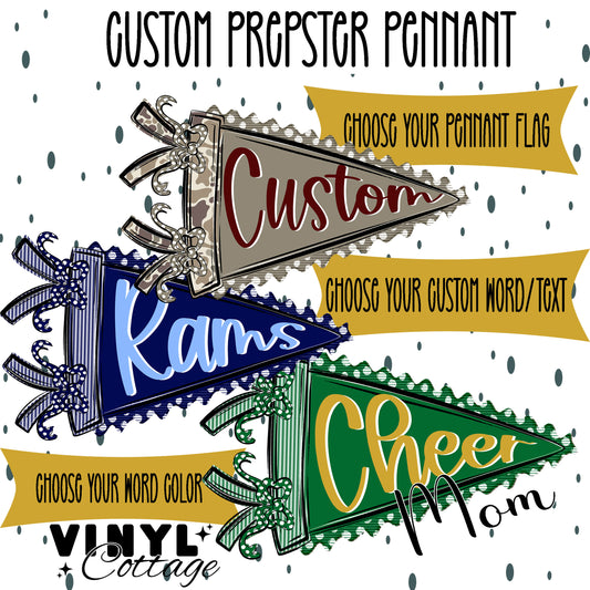 Custom Prepster Pennant Flag ~ 25SAG ~ DTF Transfer