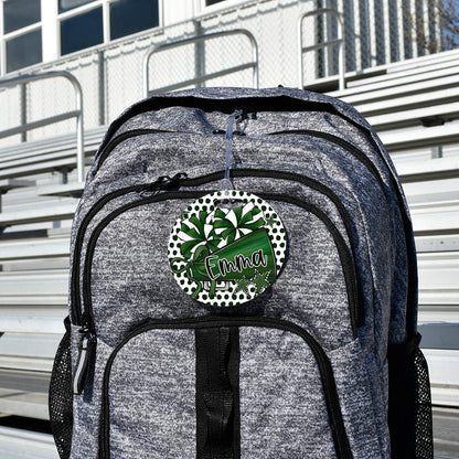 Cheer Megaphone Polka Dot Bag Tags