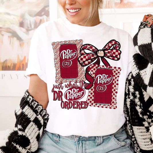 Bows and Beverages Dr P ~ DD25 ~ DTF Transfer