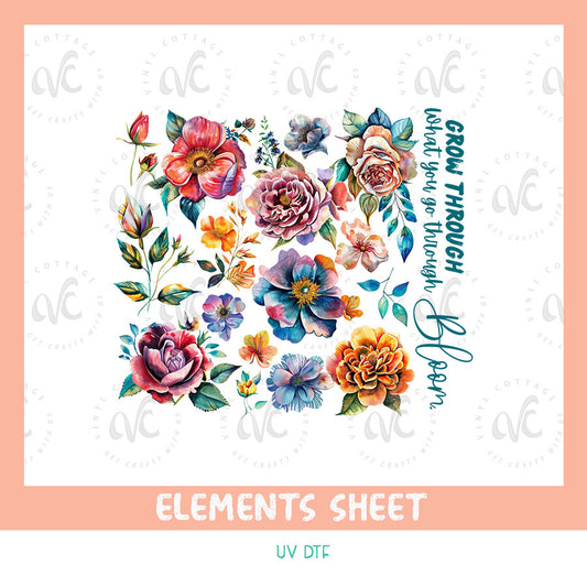 Grow Through What You Go Through UV Element Sheet FREEBIE