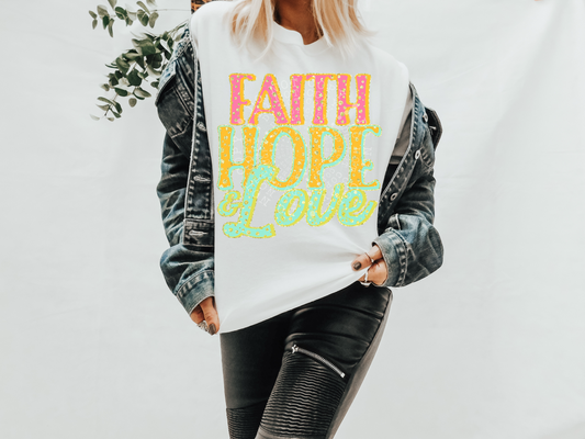 Faith Hope and Love ~ CST_FB 2025 ~ DTF Transfer