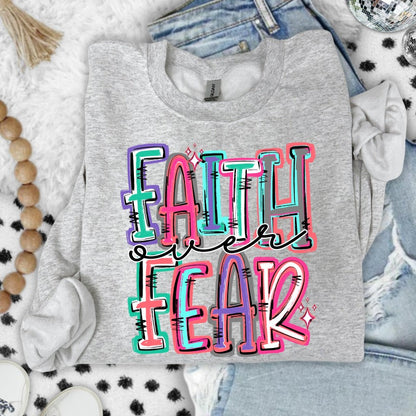 Faith Over Fear Spirit Stack ~ SAG26 ~ DTF Transfer