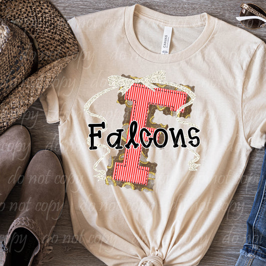 Falcons ~ Leopard Prepster ~ 25SAG ~ DTF Transfer