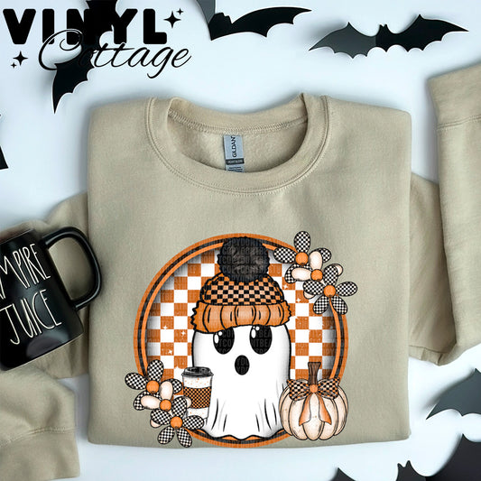 Fall Coffee Ghost ~ DTF Transfer