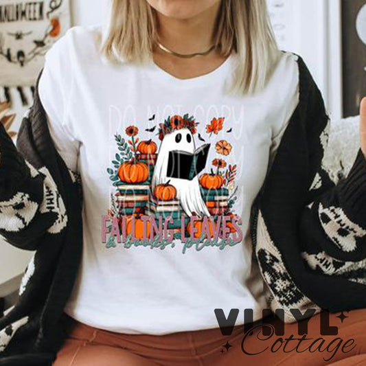 Falling Leaves and Books Please ~ DTF Transfer