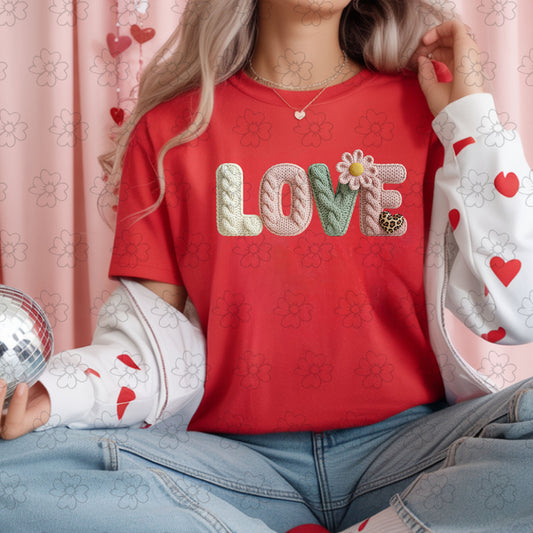 Faux Yarn Love ~ 25CF12 ~ DTF Transfer