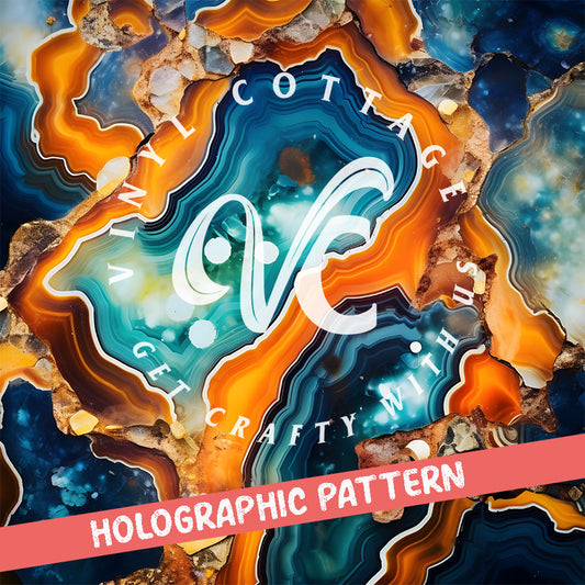 Fiery Agate ~ Holographic Vinyl ~ HG72