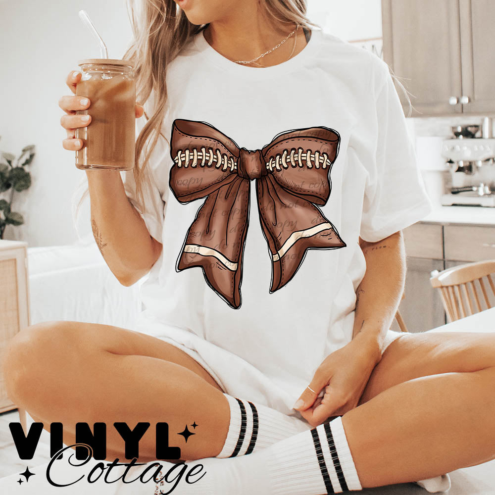 Football Coquette Bow ~ DTF Transfer