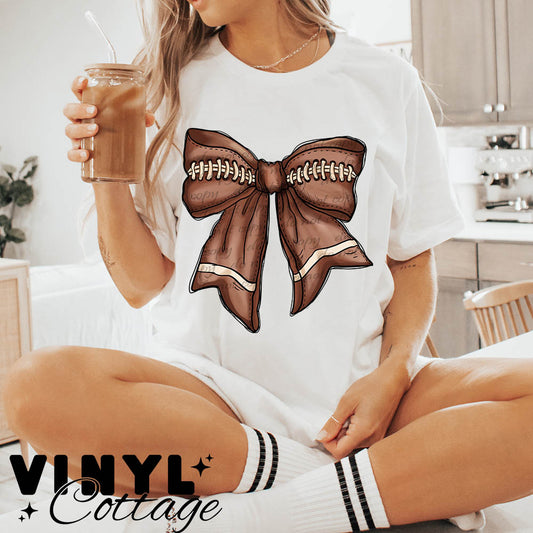 Football Coquette Bow ~ DTF Transfer