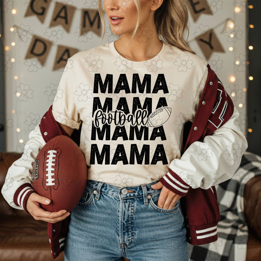 Stacked Football Mama ~ 23CSC08 ~ DTF Transfer