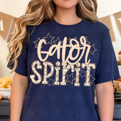 Gator Spirit ~ Neutral Leopard ~ SAG24 ~ DTF Transfer