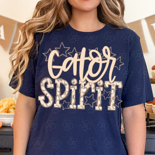 Gator Spirit ~ Neutral Leopard ~ SAG24 ~ DTF Transfer