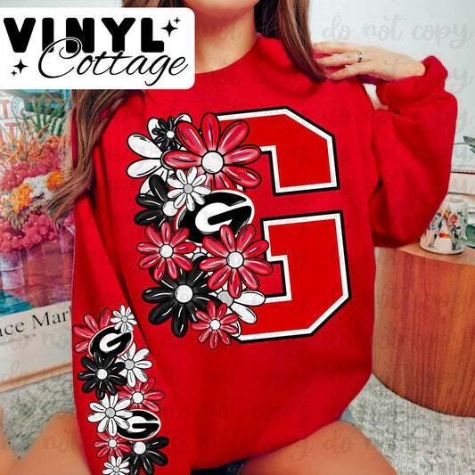 Georgia Floral ~ Sleeve Design Only ~ DTF Transfer