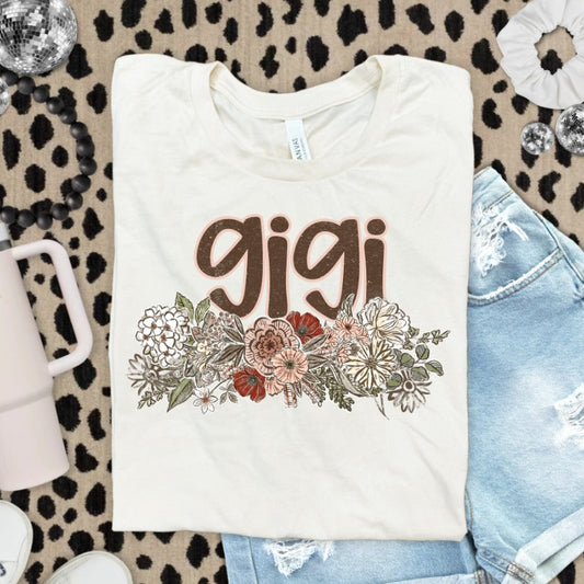 Gigi ~ Vintage Floral ~ SAG26 ~ DTF Transfer