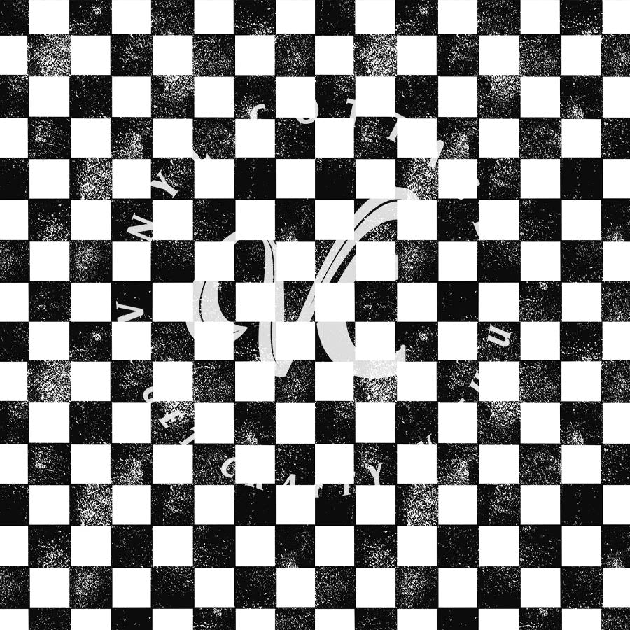 Distressed Black Check ~ GM04