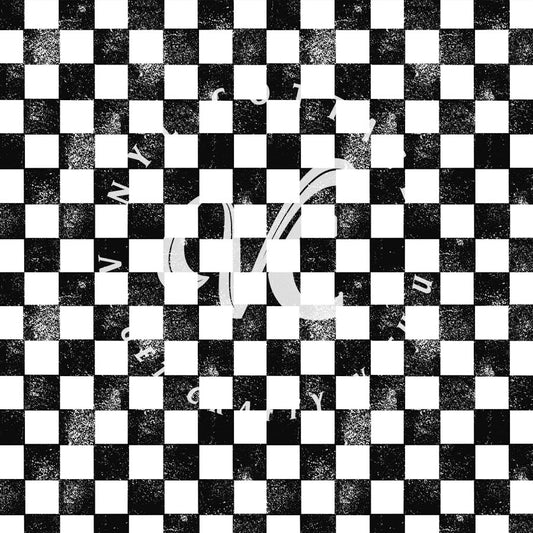 Distressed Black Check ~ GM04