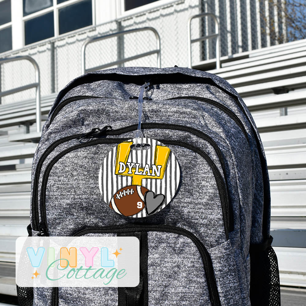 Football Goal Post Bag Tags ~ Customized