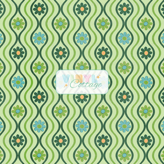 Green Retro Waves