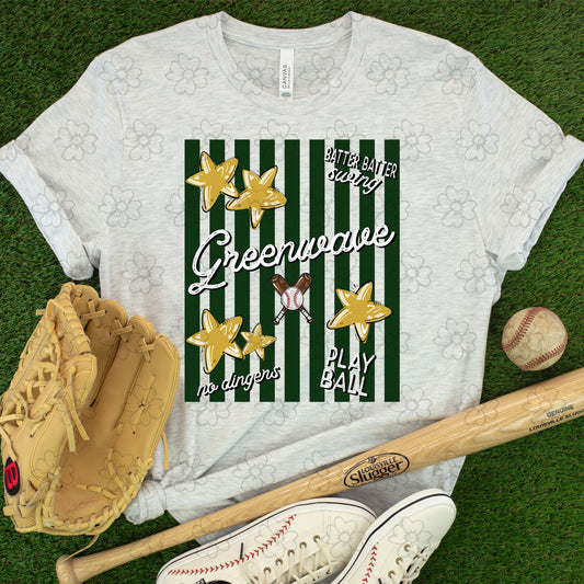 Greenwave Stars and Stripes Baseball/Softball ~ 26SAG ~ DTF Transfer
