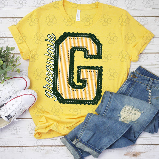 Greenwave Dark Green and Yellow Prepster ~ 25SAG ~ DTF Transfer