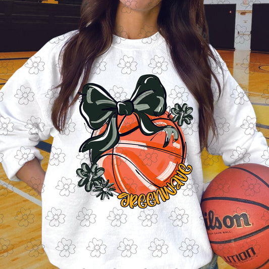 Greenwave ~ Play Ball Basketball ~ SAG25 ~ DTF Transfer