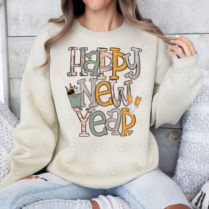 Happy New Year ~ 24SDD10 ~ DTF Transfer