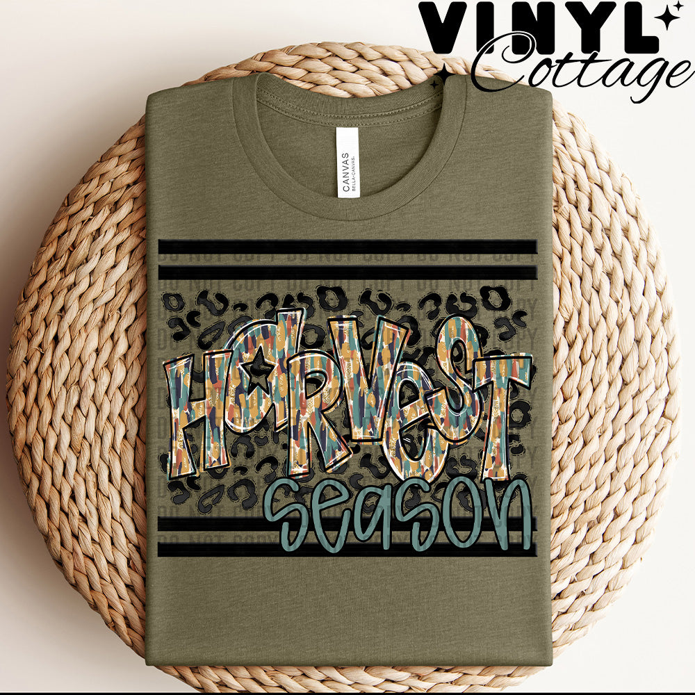 Leopard Fall Sayings ~ Harvest Season ~ DTF Transfer