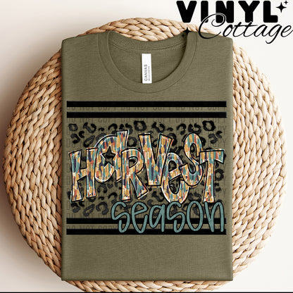 Leopard Fall Sayings ~ Harvest Season ~ DTF Transfer