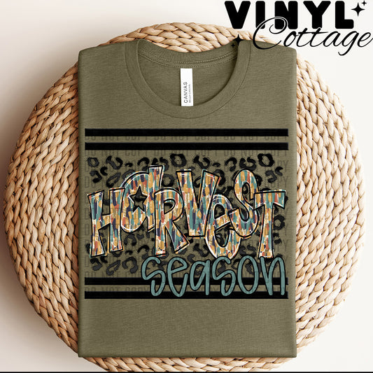 Leopard Fall Sayings ~ Harvest Season ~ DTF Transfer