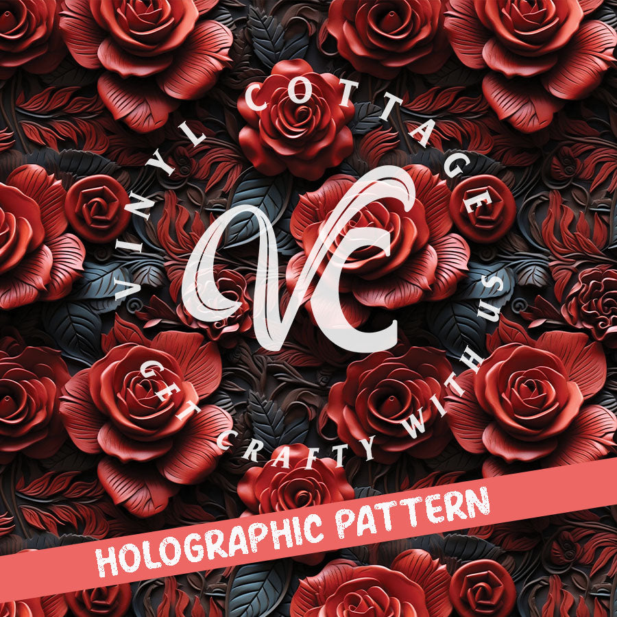 Leatherd Roses ~ Holographic Vinyl ~ HG55