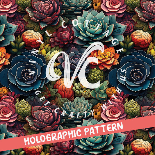 Succulents ~ Holographic Vinyl ~ HG58