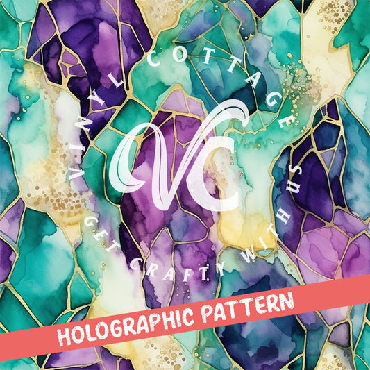 Broken Amethyst ~ Holographic Vinyl ~ HG68